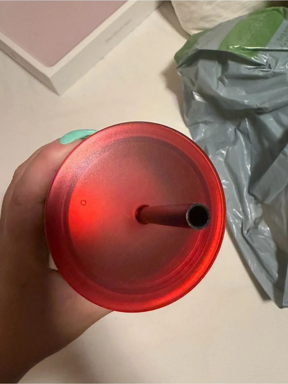 Disney’s Nightmare before Christmas Starbucks Gray Matte Tumbler with Red Lid